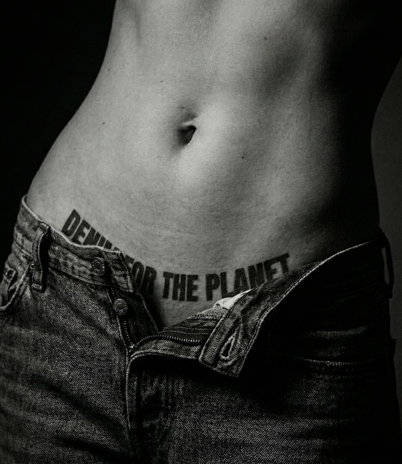 DENIM FOR THE PLANET tattoo mockup